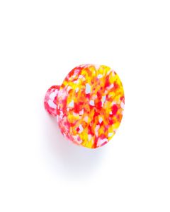 RE/CRE8 Wandknop – Fluor Geel/Roze